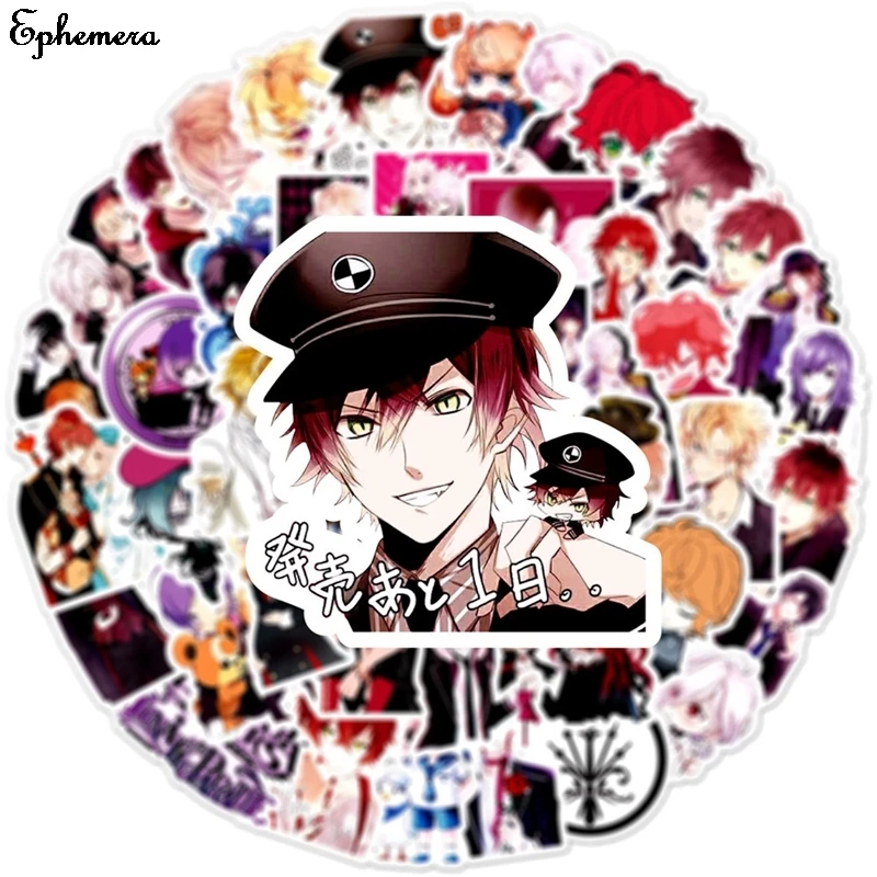 

50PCS Anime DIABOLIK LOVERS Stickers Laptop DIY Guitar DIY Luggage Skateboard Fridge Waterproof Graffiti Sticker Decals Kid Toys