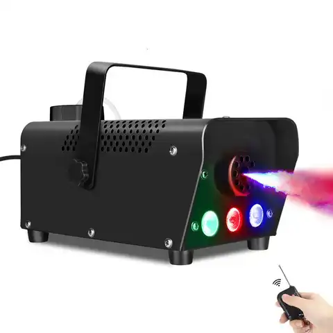 Дымовая машина RGB для смешанных цветов, 500 Вт, дымовая машина с беспроводным управлением, профессиональный сценический дымовой генератор, от...