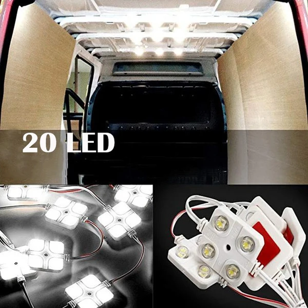 10x4 светодиодный Светодиодный белый кровать светильник Интерьер комплект для LWB