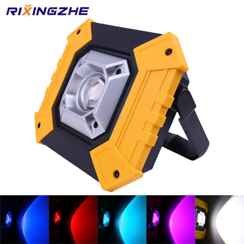 RGB Led Work Light Portable Spotlight 18650 Battery Outdoor For Hunting Camping Latern Flashlight | Автомобили и мотоциклы