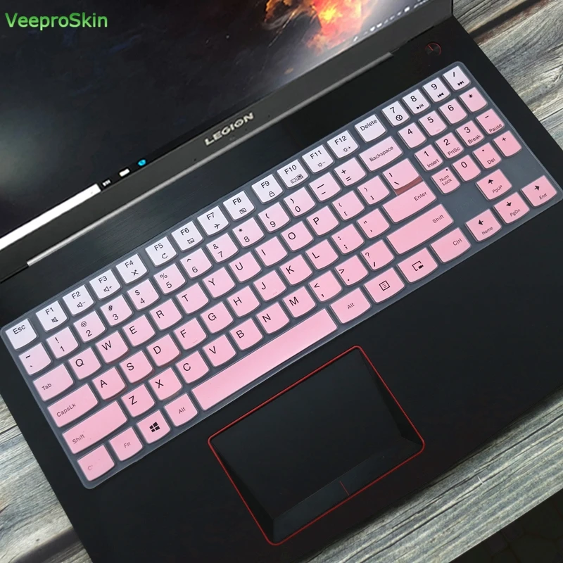 fadepink 15 дюймовый силиконовый чехол Защитная пленка для 15,6 дюймов lenovo Легион Y740 Y730 Y720 Y520 Y530 R720 R730 R720-15IKBN - Цвет: fadepink