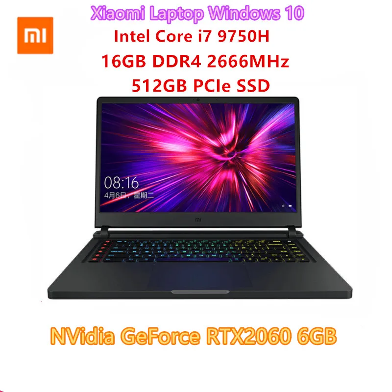 Игровой ноутбук Xiaomi Mi Windows 10 Core i7 9750H RTX 2060 16 ГБ ОЗУ 512 ГБ/ТБ SSD HDMI ПК Bluetooth|Ноутбуки| |