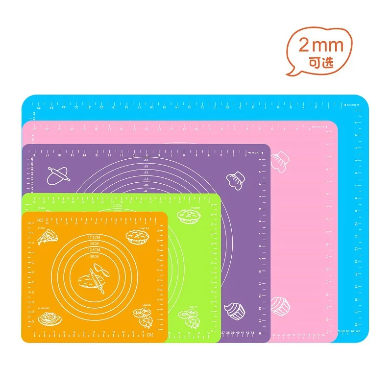 

Non-stick Silicone Kneading Dough Mat Cookie Pastry Baking Pads Sheet Kitchen Table Mat Kneading Rolling Mat Baking Tools