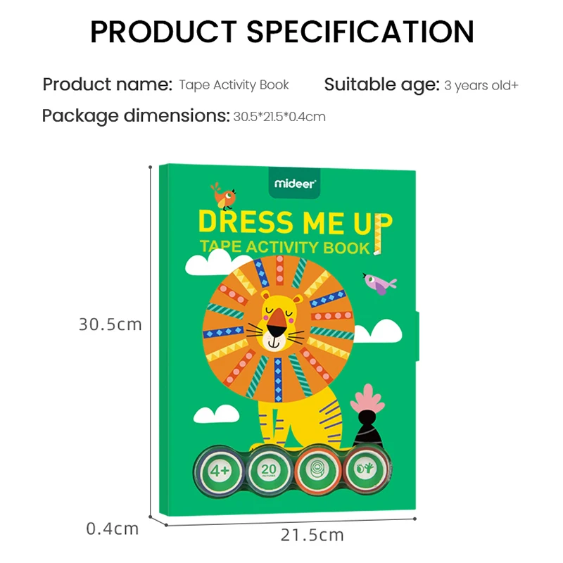 Детская образовательная карточка Mideer игрушки 3Y + лента Спортивная картонная