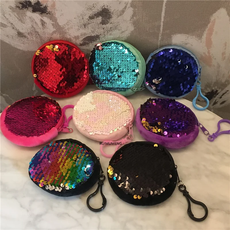 Милый красочный яркий цвет-миниатюрный Кошелек для монет плюшевый сумочка