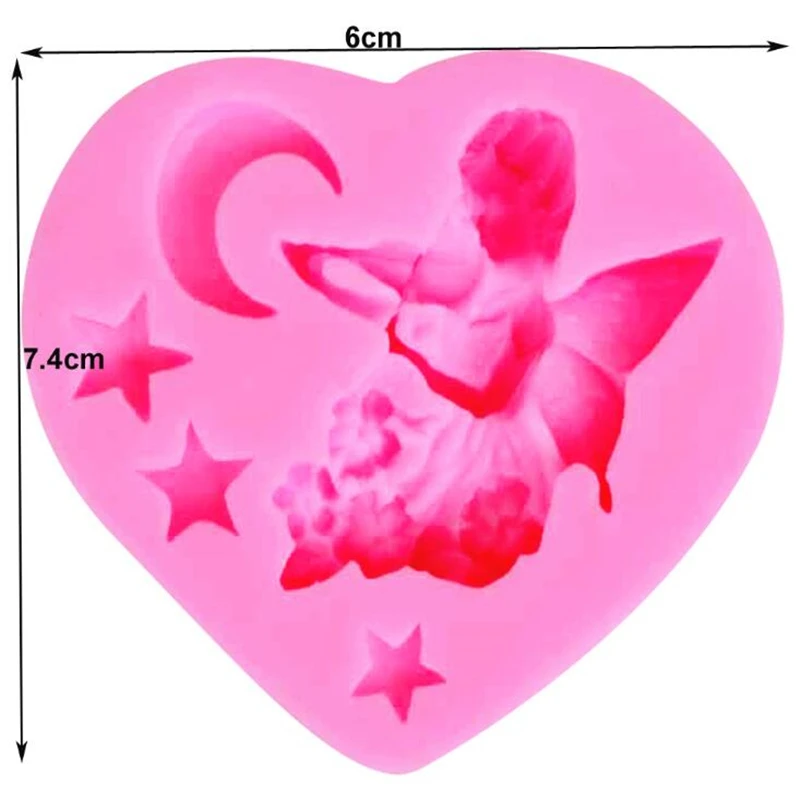 3D Силиконовая форма Сделай Сам драгоценный камень/Ангел для торта шоколадный