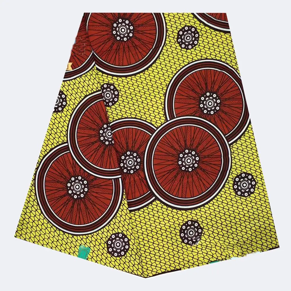 

african wax prints fabric veritable soft 100% cotton 6 yards/pcs guarantee ankara real wax for dress patchwork sewing 0005