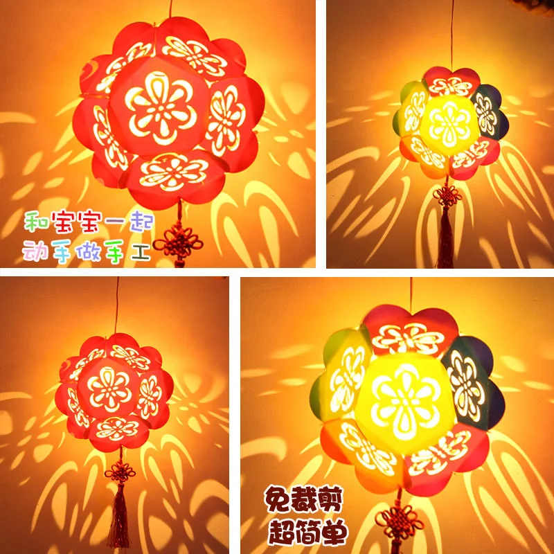 

DIY Chinese Palace Retro Style Portable Amazing Blossom Flower Light Lamp Party Glowing Lanterns For Mid-Autumn Festival Gift