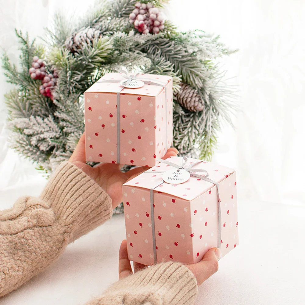 Романтическая винтажная коробка для конфет в форме сердца из крафт-бумаги с