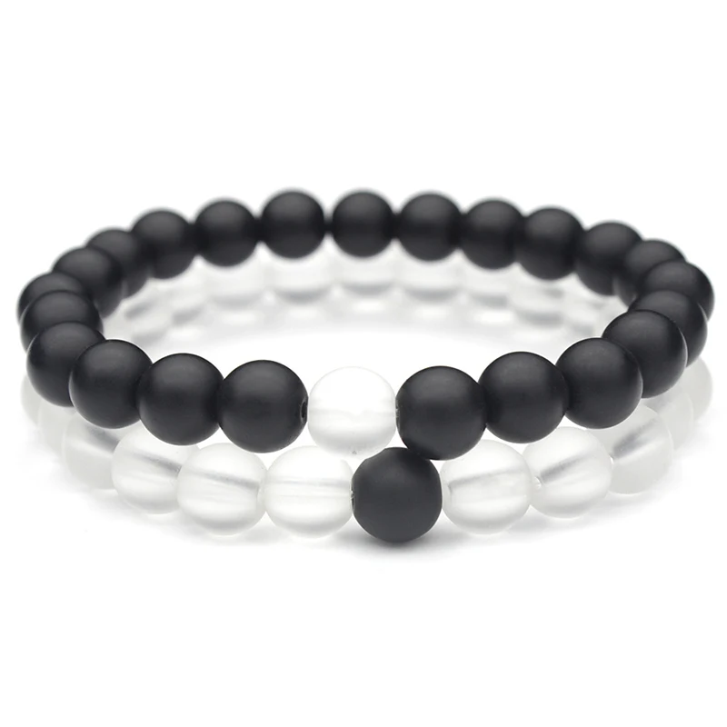 Diffone 2 ⑤ пара браслет для влюбленных настоящий натуральный камень Бусины Braslets