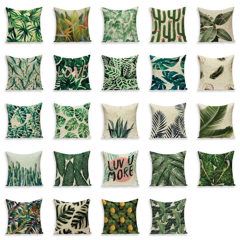Наволочки с тропическими растениями наволочки для диванных подушек в джунглях
