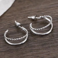 korean temperament earrings double c for women earring letter fashion women needle earrings party metal punk jewelry best new