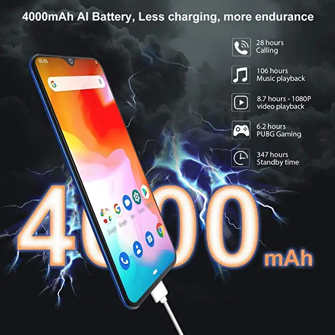 Смартфон Cubot P30 6 3 &quot2340x1080 p 4 Гб + 64 ГБ Android 9 0 Pie Helio P23 AI Cameras Face ID 4000 мАч сотовый