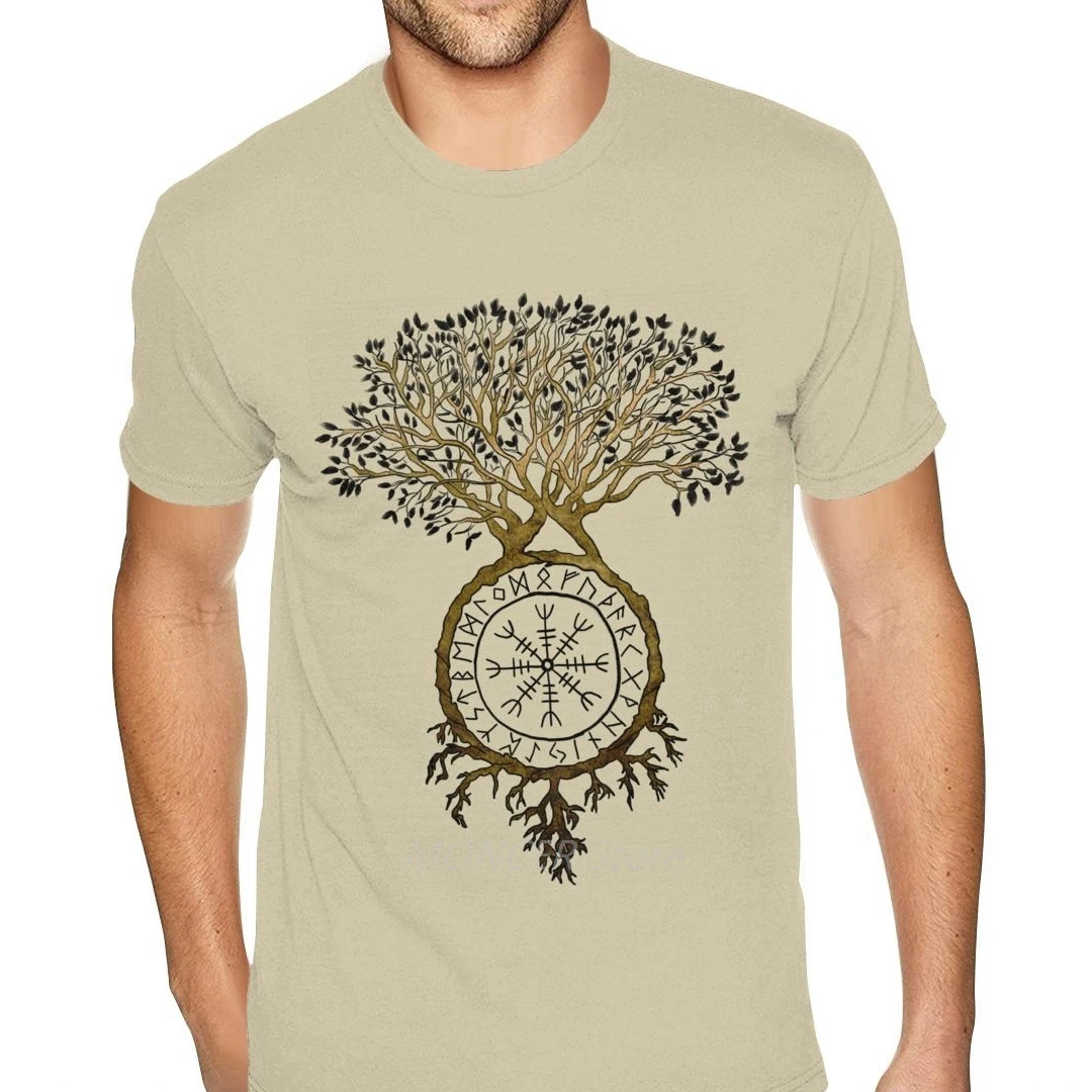 

With Aegishjalmur V2 Shirt Men Simple Fashion Short Sleeve O Neck Summer Tshirt Men Big Discount Top Apparel
