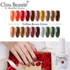 Гель-лак для ногтей Clou Beaute Coffee, Коричневая серия Гель-лаков, карамельный УФ-светодиодный полуперманентный Гель-лак, гибридный праймер 15 мл