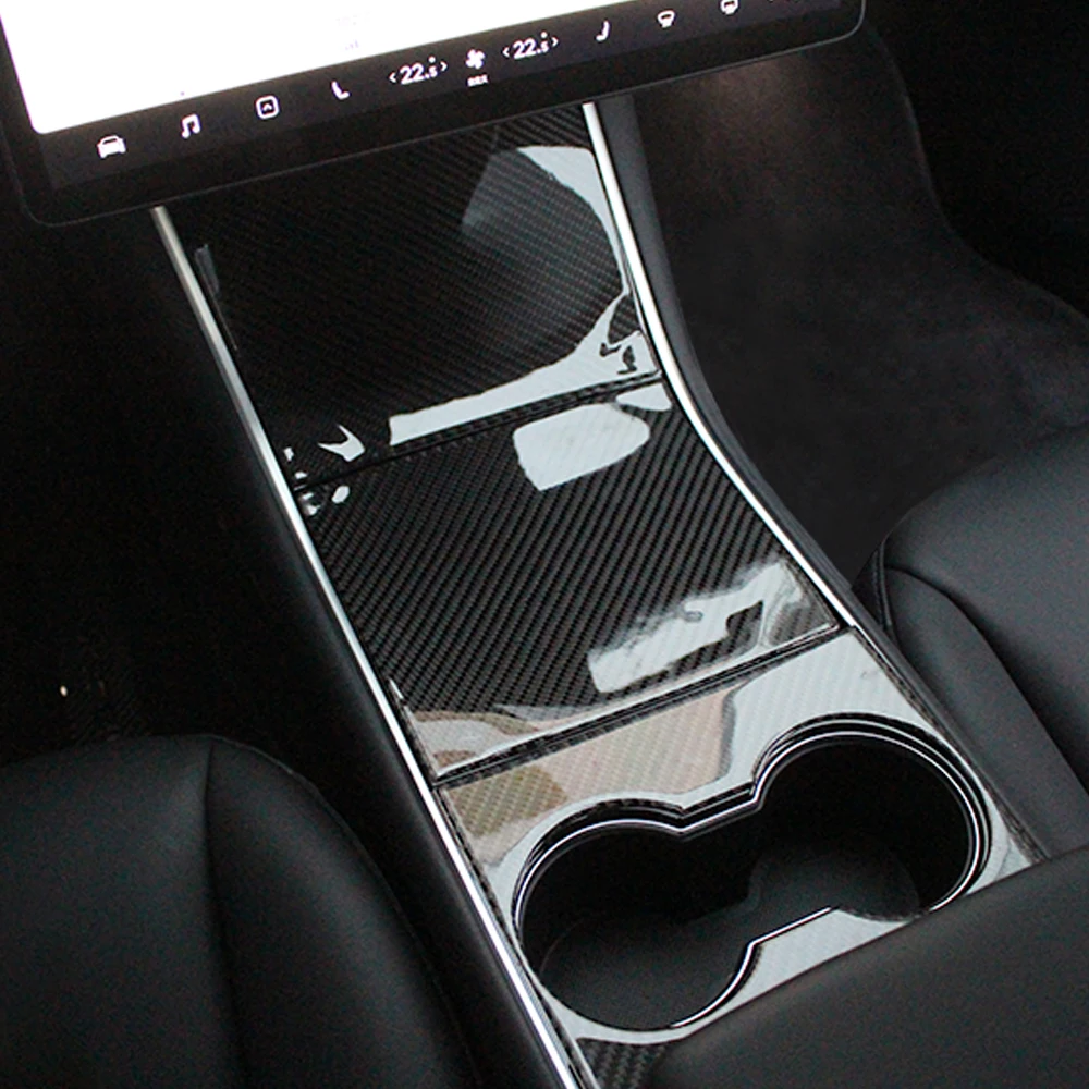 

4PCS/Set Car Center Console Wrap Glue Carbon Fiber Black White Glue For Tesla Model 3 17-20