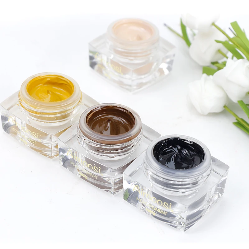 6 шт. нано микроблейдинг полупигментная паста для бровей полуперманентный макияж