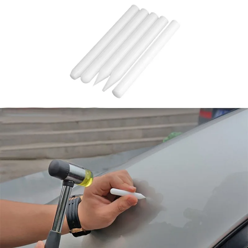 5pcs/set Knock Down Tap Tools White Nylon Pen Tool Paintless Dent Repair Hand |