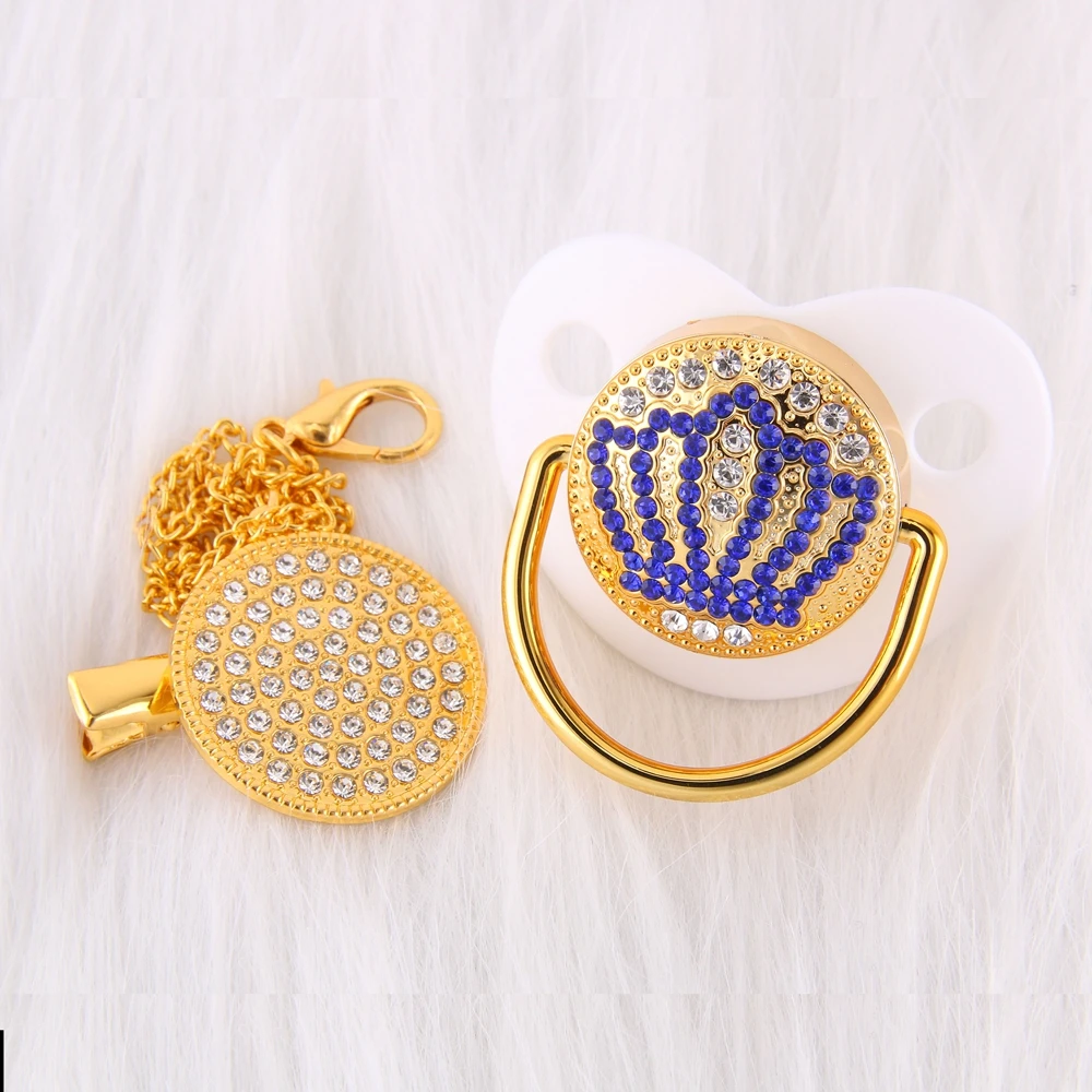 Соска-пустышка синяя в форме короны для новорожденных 0-18 месяцев | Мать и ребенок