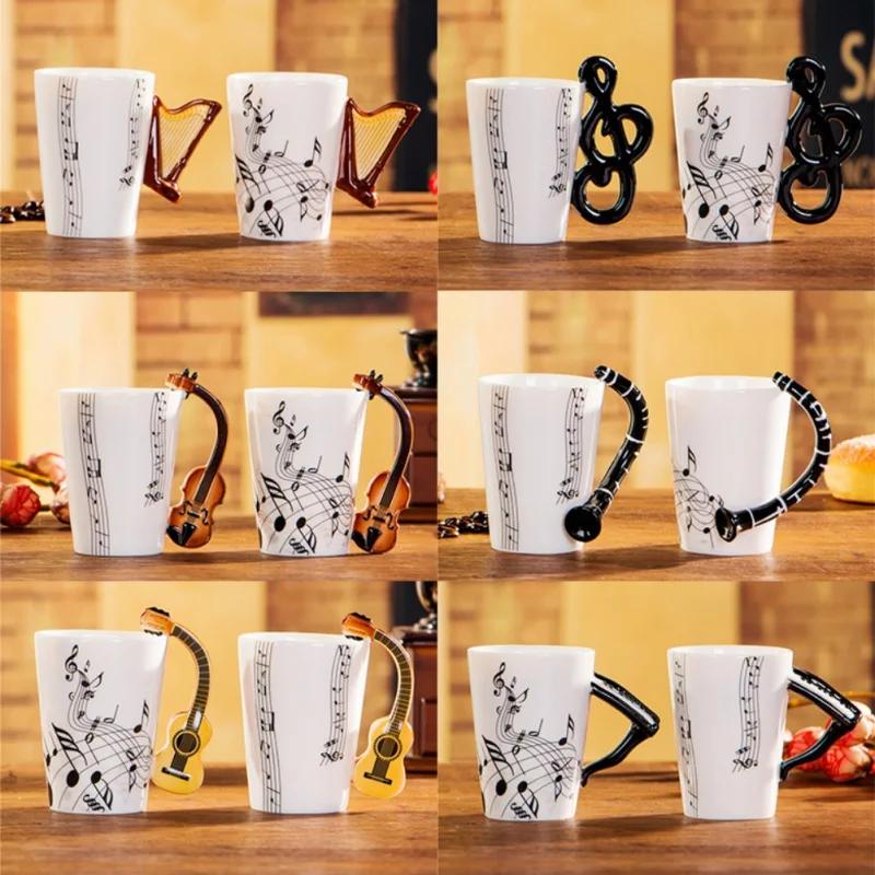Креативная музыкальная скрипка гитарная керамическая кружка чашки для кофе чая