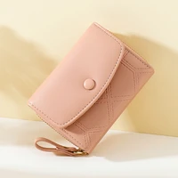 bbag newness small womens wallet short coin purse high quality pu leather multi card holder zipper clutch