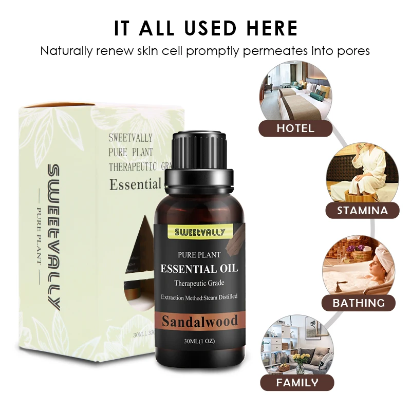 30 мл аромат сандалового дерева увлажнитель эфирное масло снимает стресс