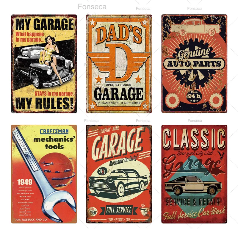 Металлический знак для гаража металлическая винтажная Дада ретро металлический