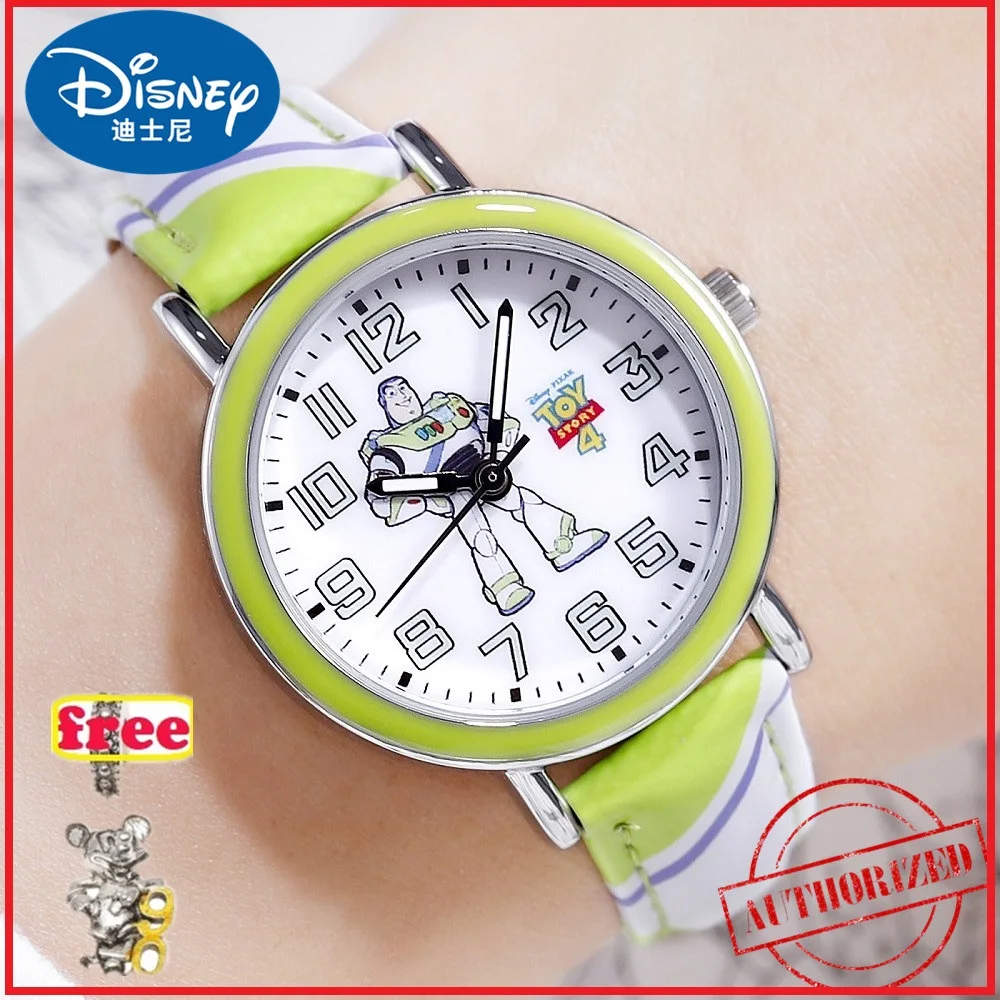 Disney оригинальная игрушка История PIXAR Woody Buzz Lightyear дети детство друг кварцевые часы PU Группа водонепроницаемые часы подарок для детей