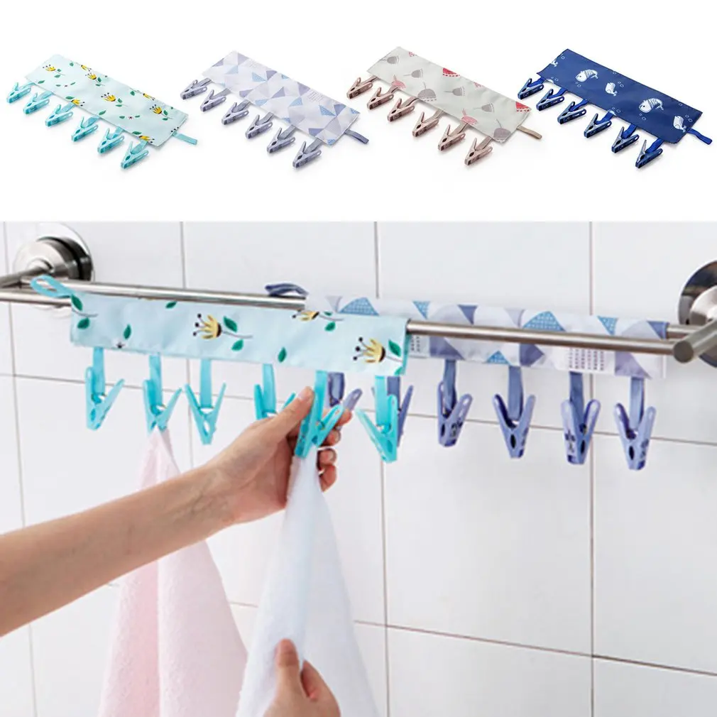 

Clothes Pegs Portable Cloth Hanger Travel Foldable Clothes Drying Clip Creative Bathroom Foldable Hanger Clothes Drying Clip