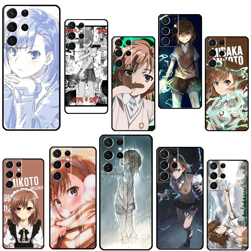Чехол для телефона Misaka Mikoto для Samsung Galaxy S23 S22 Ultra Note 20 10 S8 S9 S10 Plus S20 FE S21 Cover on.