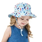 2020 новые летние детские шляпы с принтом для маленьких девочек, защита от солнца, Панама, уличные кепки для рыбаков, От 6 месяцев до 8 лет