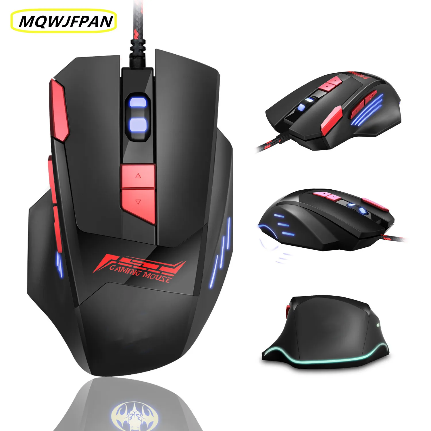 

New Convenient USB wired RGB Gaming Mouse 7200 DPI 10 buttons programmable game Optical mice backlight laptop PC computer