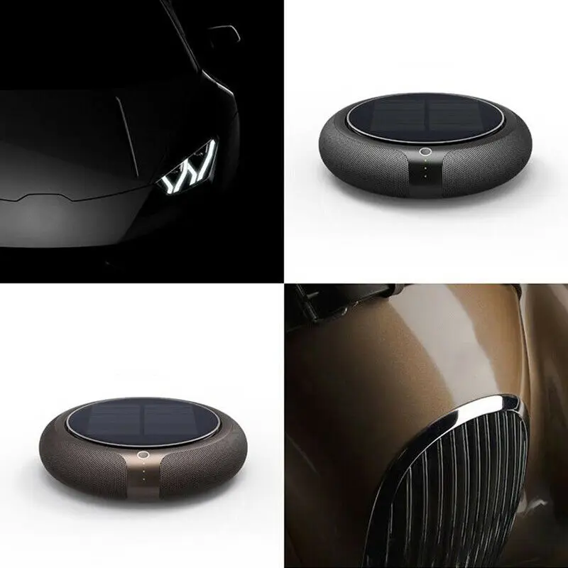

Solar Powered Car Air Purifier Freshener - Negative Ions Air Purification Removes Odor Inside the Car, Smoke Smell, Dust -Black