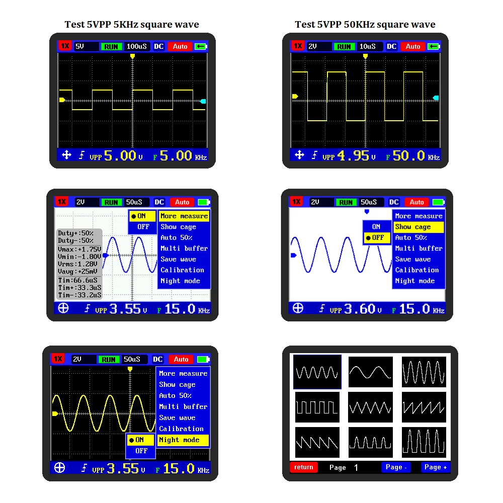 

2.4 Inch Color Display Screen Portable Handheld Multifunctional Oscilloscope Digital Display P6100 Oscilloscope Probe