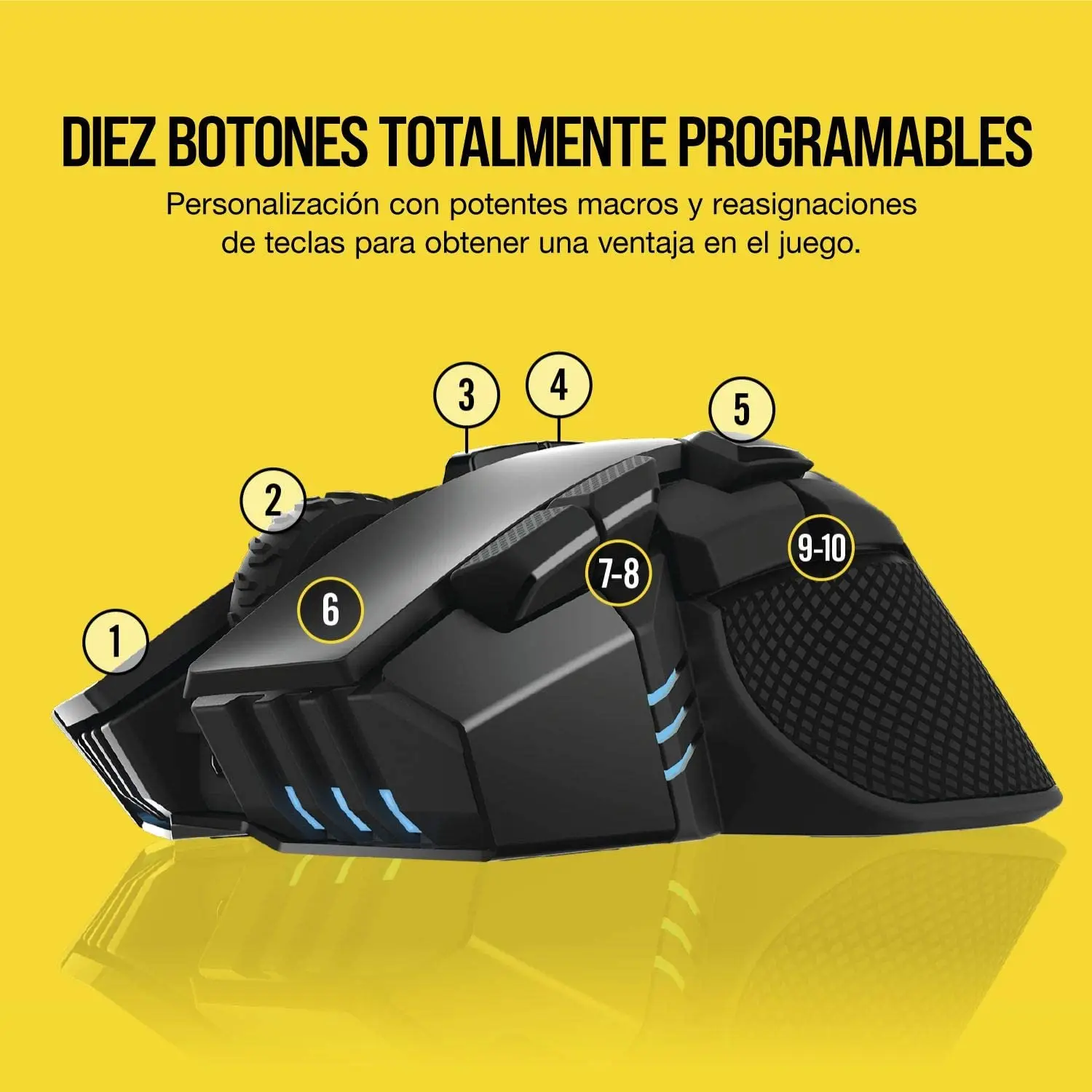 CORSAIR IRONCLAW RGB беспроводная перезаряжаемая игровая мышь с технологией SLISPSTREAM черный