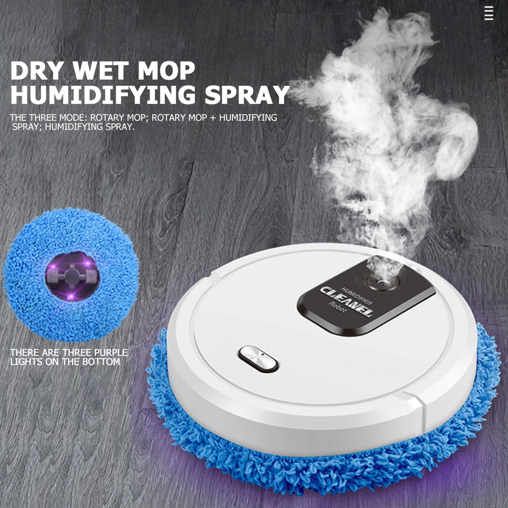 

Intelligent Sweeping Robot Vacuum Cleaner Rechargeable Mopping Vacuum Cleaners Humidifying Spray Household 3 in 1 Robot Cleaner