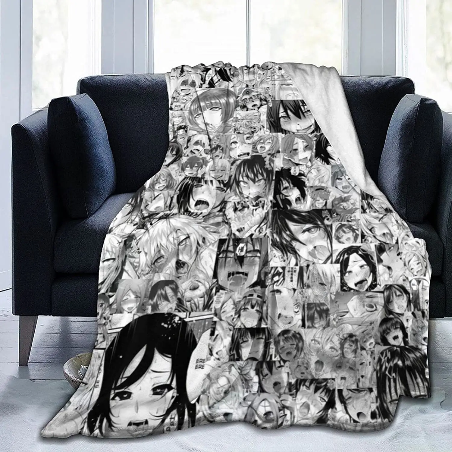 

Фланелевое Одеяло Ahegao, супермягкое и удобное одеяло, одеяло с 3D Цифровым принтом, теплое одеяло для кровати, подходит для взрослых