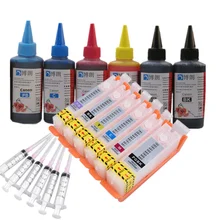 6 ink refill ink kit for  PGI 480 CLI 481 ink cartridge  For CANON  TS8140 TS8240 TS8340 TS9140 Printer PGI-480 Permanent chip