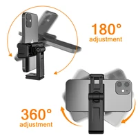 ulanzi st 22 360%c2%b0 universal horizontal and vertical shooting phone mount holder clamp clip with cold shoe 14 tripod mount