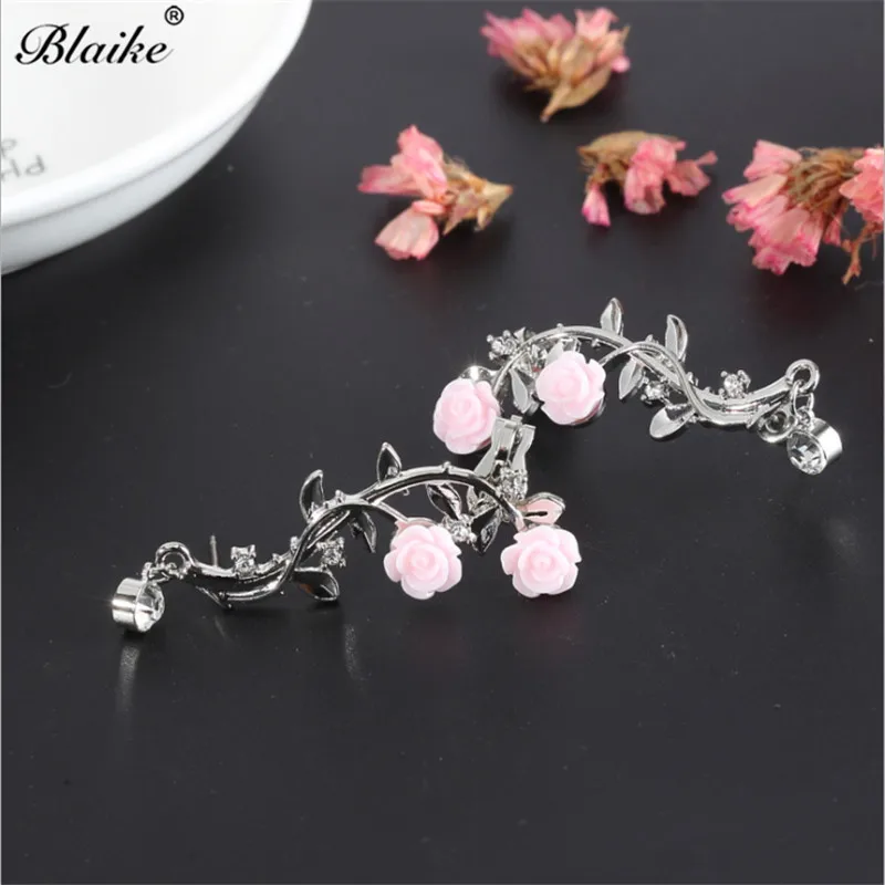 Женские серьги-гвоздики с желтым золотом Blaike серебристые/золотистые циркониевые