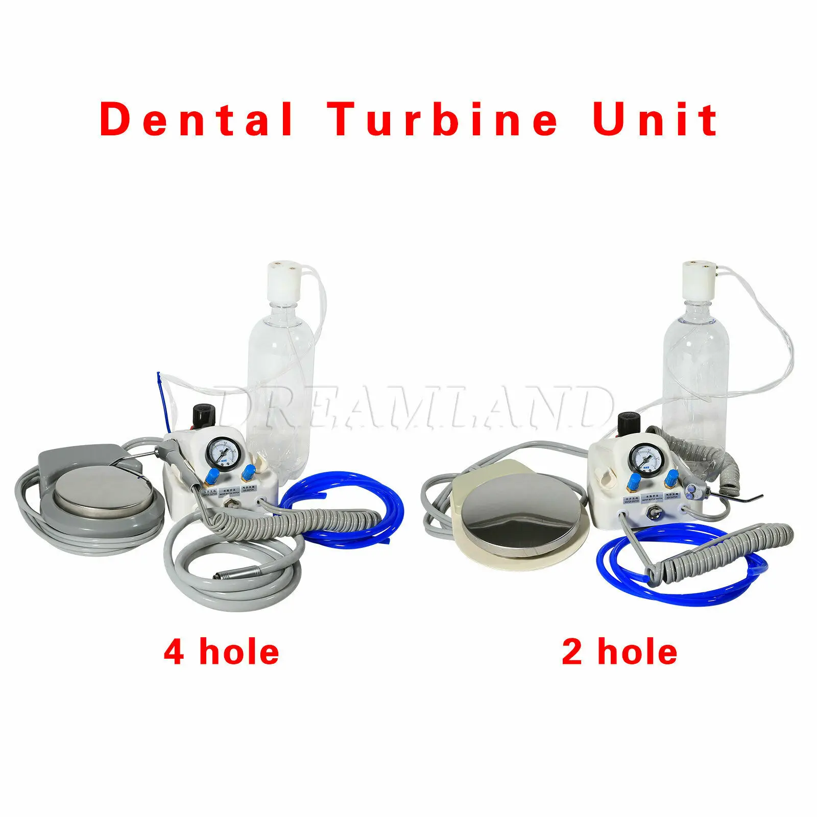 2021 Dental Portable Air Turbine Device With 3-way Water Syringe Work With Compressor 2/4Hole