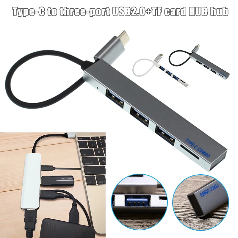 Usb-концентратор USB Type-C/USB 2 0 TF-карта адаптер для ноутбука мобильный телефон