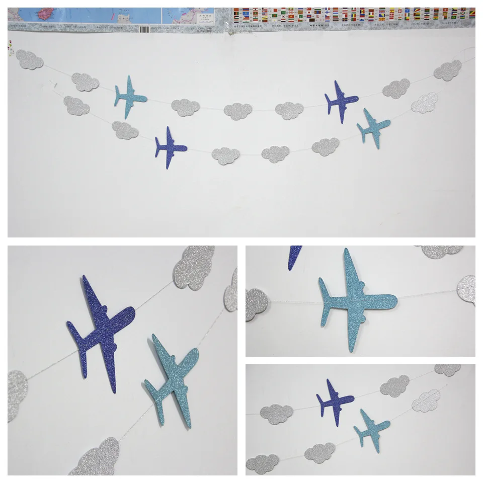 Креативное облако самолёт бумажный цветок подвесное украшение растяжки
