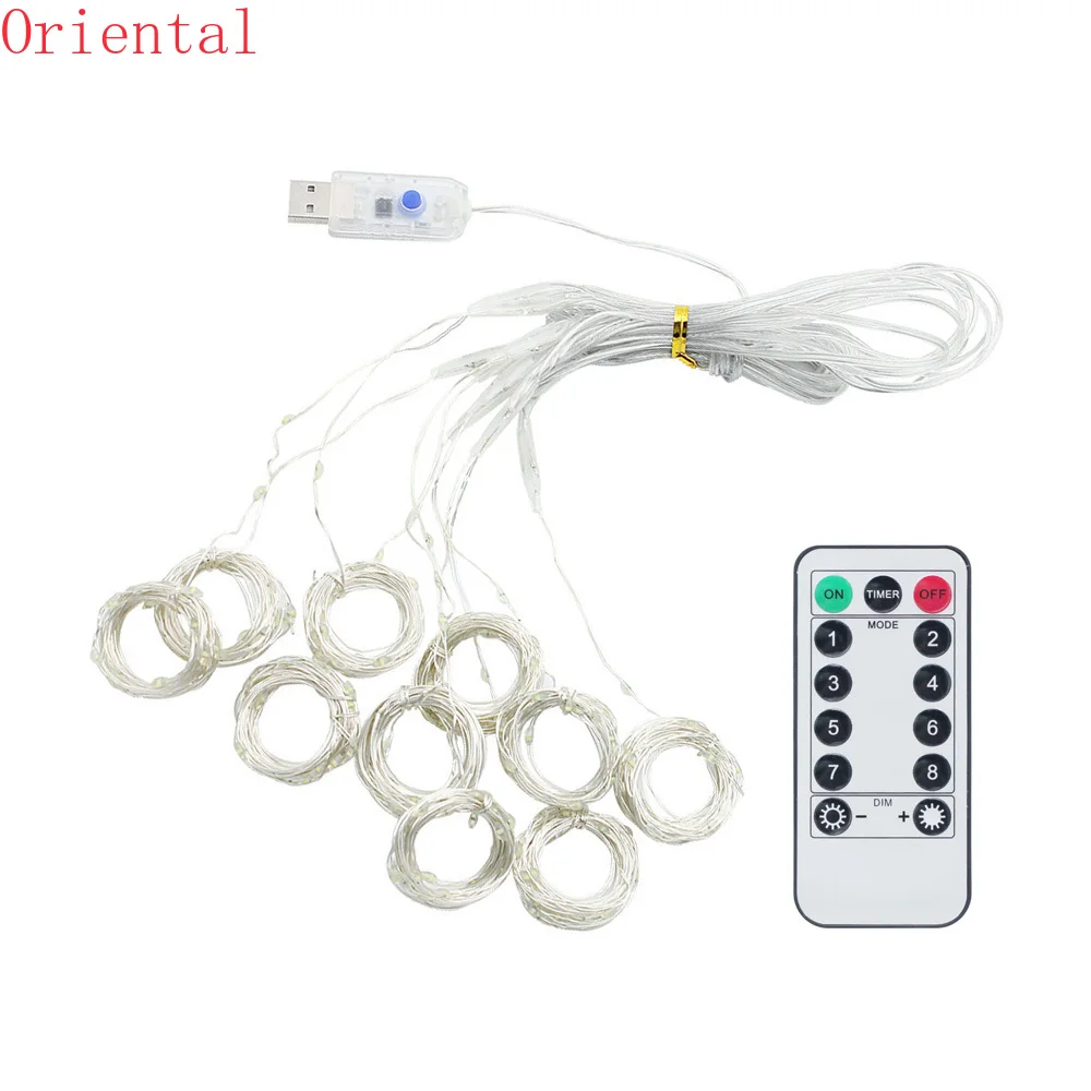 

3M LED Christmas Fairy String Lights Remote Control USB New Year Garland Curtain Lamp Holiday Decoration For Home Bedroom Window