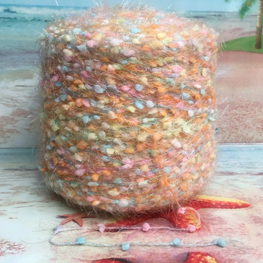 50 г цветная полиэфирная акриловая Смешанная перьевая пряжа ручная вязка модная