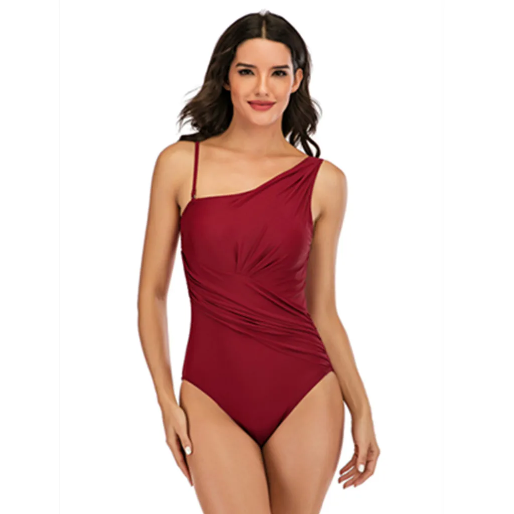 Сексуальный купальник большого размера для женщин 2020 Цельный черный ретро