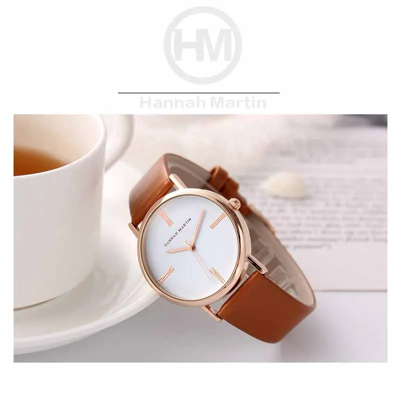 Новые кварцевые женские часы Hannah Martin 2020, роскошные брендовые модные деловые женские часы для девочек, женские наручные часы, женские часы