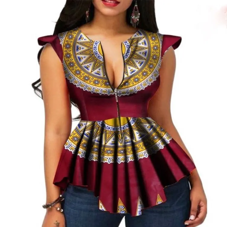 

Женские топы, рубашка, модные женские футболки, лето 2021, короткая блузка на молнии с глубоким V-образным вырезом, блузка с трендовым воротник...