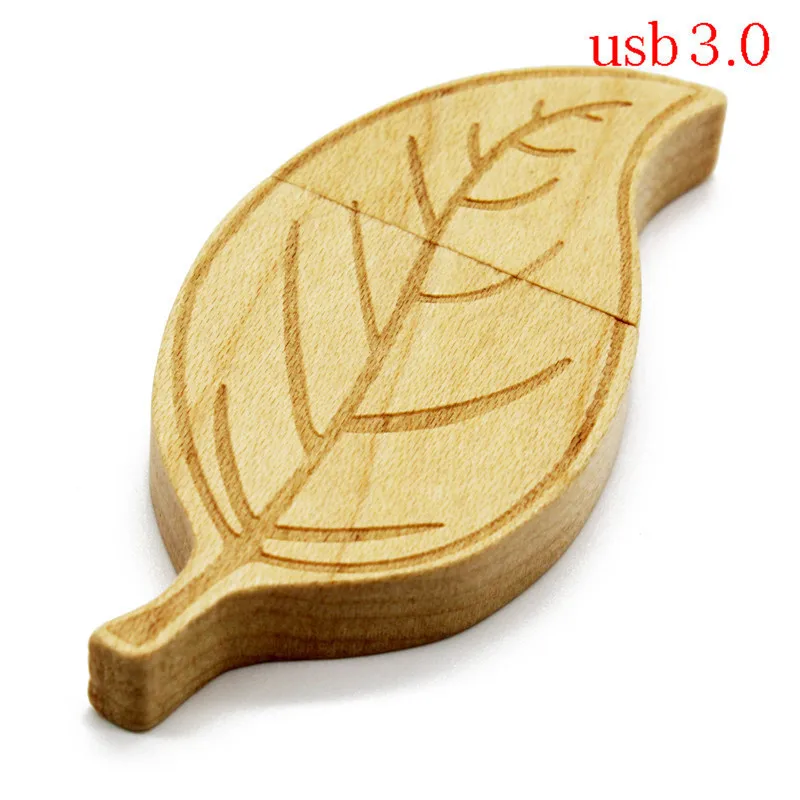 TEXT ME 2 цвета клен карбонизированный бамбук модель листьев usb3.0 32GB usb