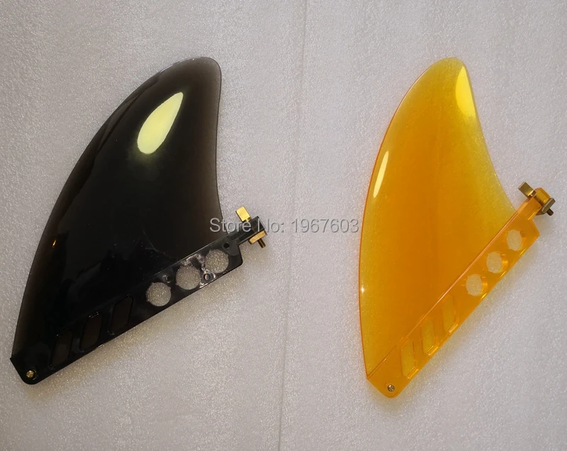 Мягкий полупрозрачный одиночный плавник для серфинга доска длинная оранжевое